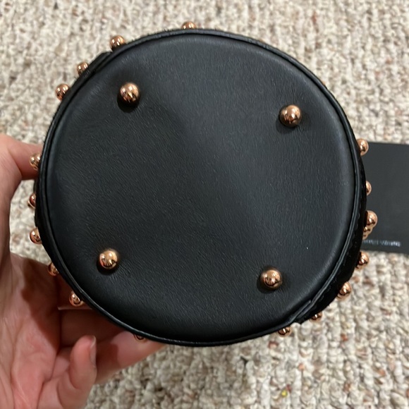 Alexander Wang Mini Roxy Studded Suede Bucket Bag - Picture 7 of 12